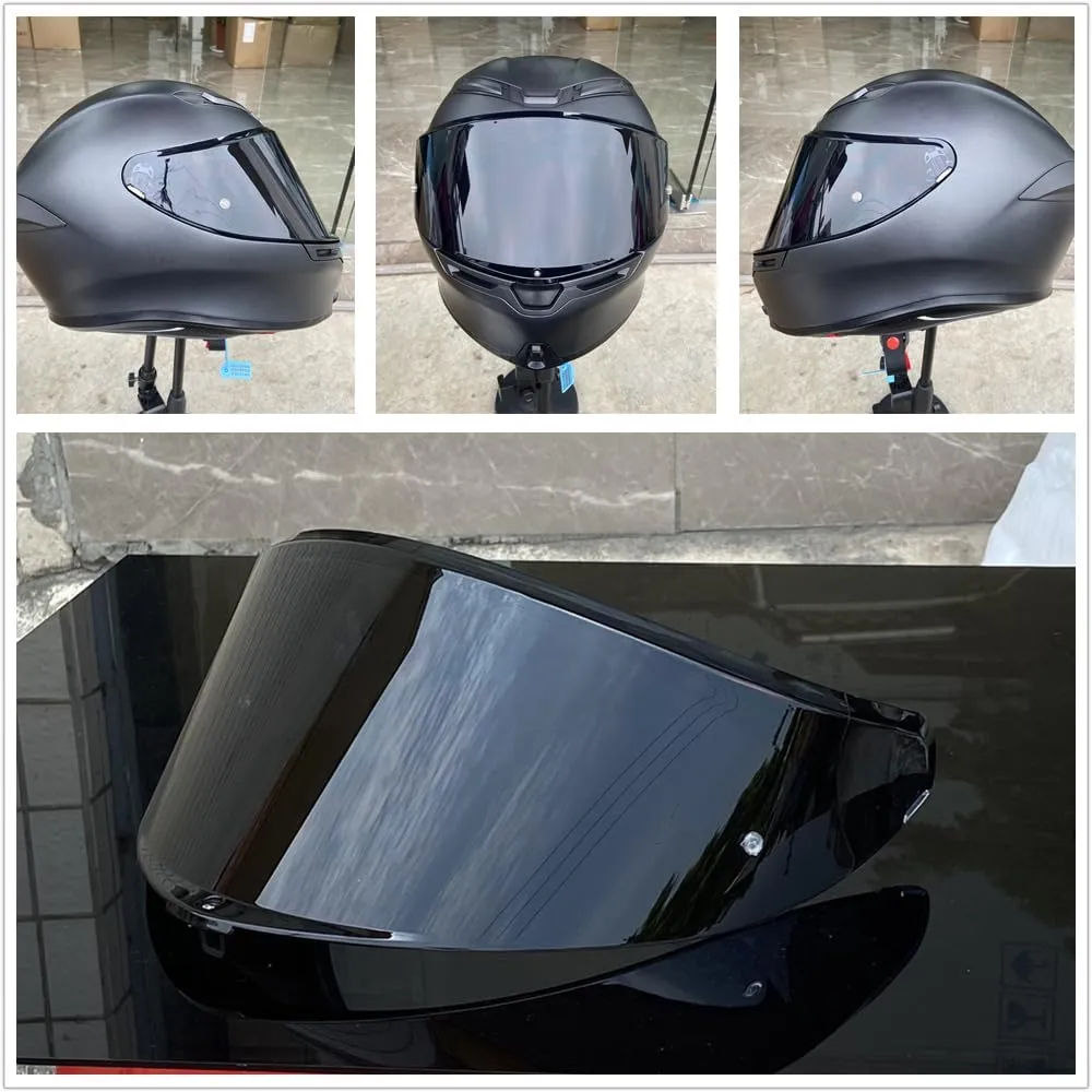 K6 Helmet Visor Replacement,Motorcycle Helmet Face Shield Sunscreen Anti Uv Windshield Compatible with AGV K6 K6S (Black-Day use only)