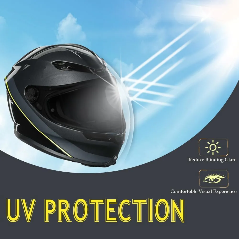 K6 Helmet Visor Replacement,Motorcycle Helmet Face Shield Sunscreen Anti Uv Windshield Compatible with AGV K6 K6S (Black-Day use only)