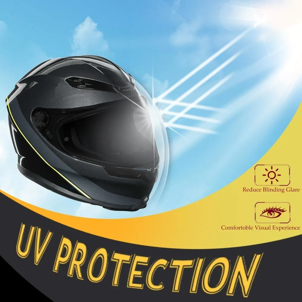 K6 Shield Visor for AGV K6S Face Shield UV Protected Windshield Moto Helmet Accessories (Revo Clear Red-Day and Night)