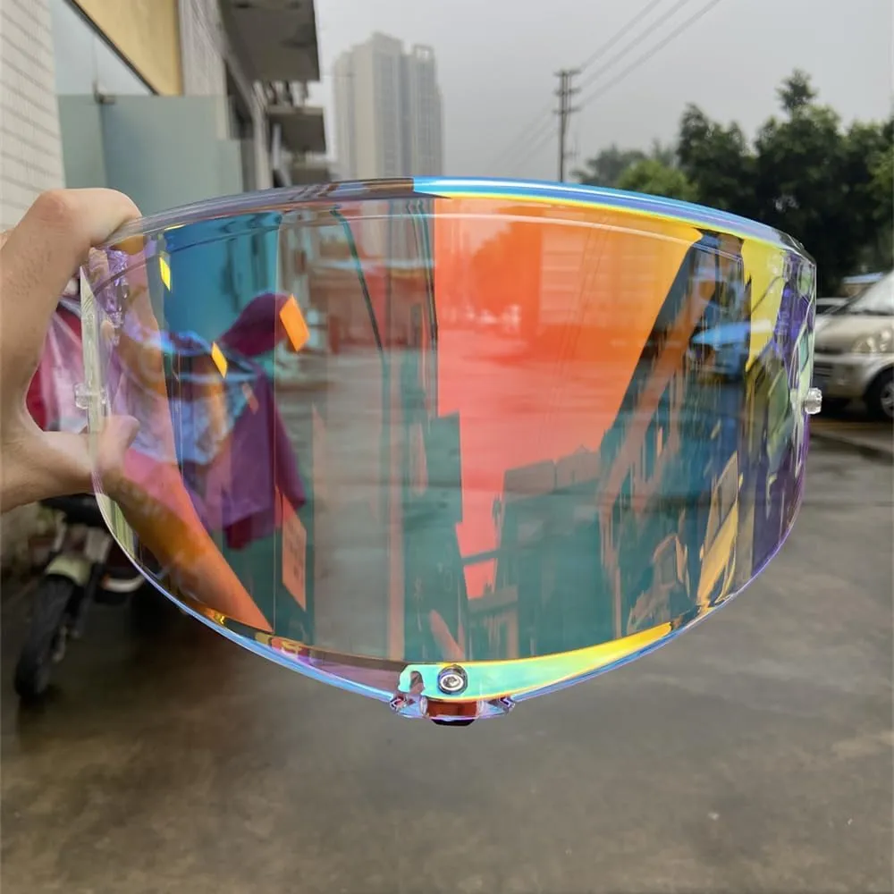 K6 Shield Visor for AGV K6S Face Shield UV Protected Windshield Moto Helmet Accessories (Revo Clear Red-Day and Night)