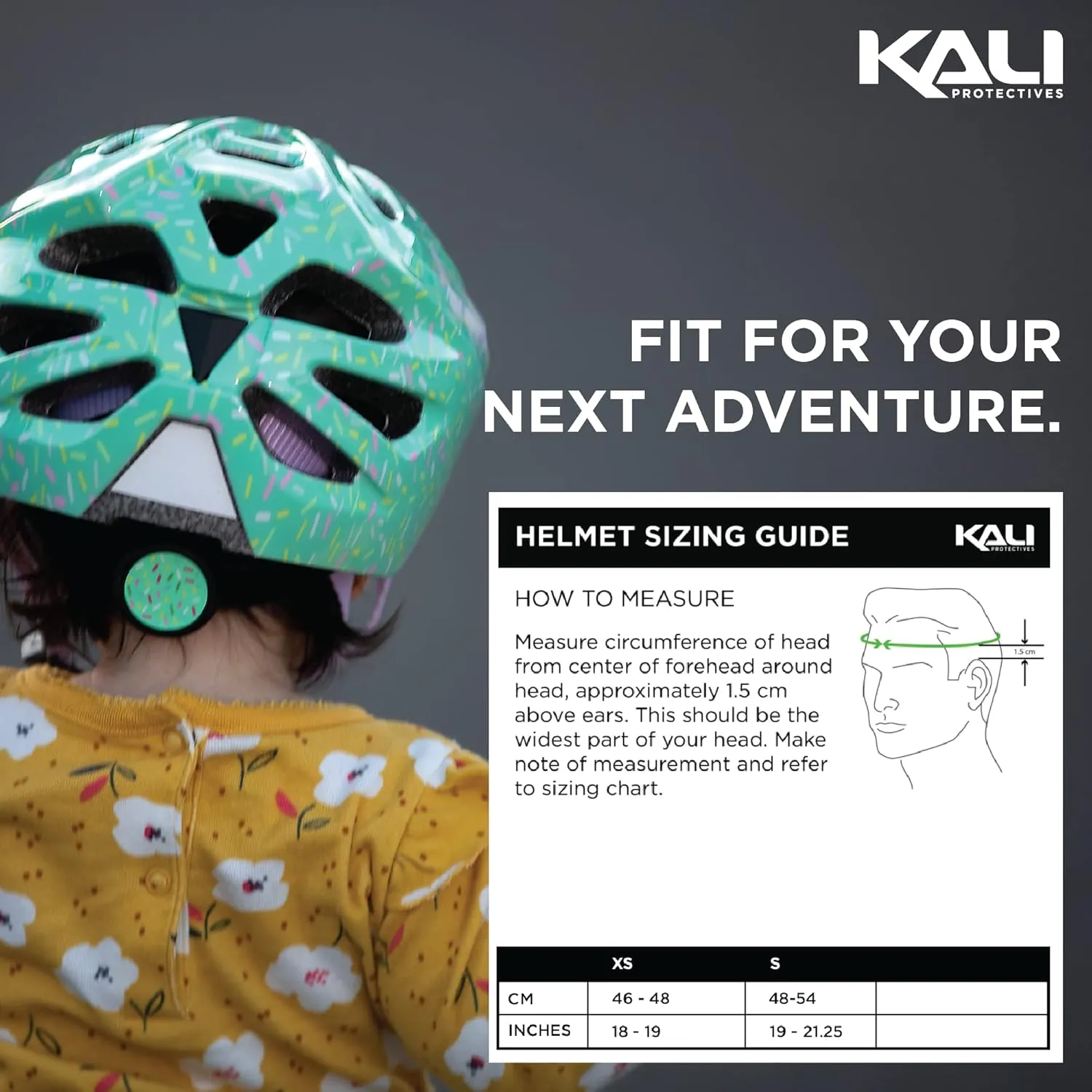 Kali Protectives Chakra Child Bicycle Helmet; Mountain in-Mould Bike Helmet for Child Equipped visor; Dial-Fit; with 21 Vents
