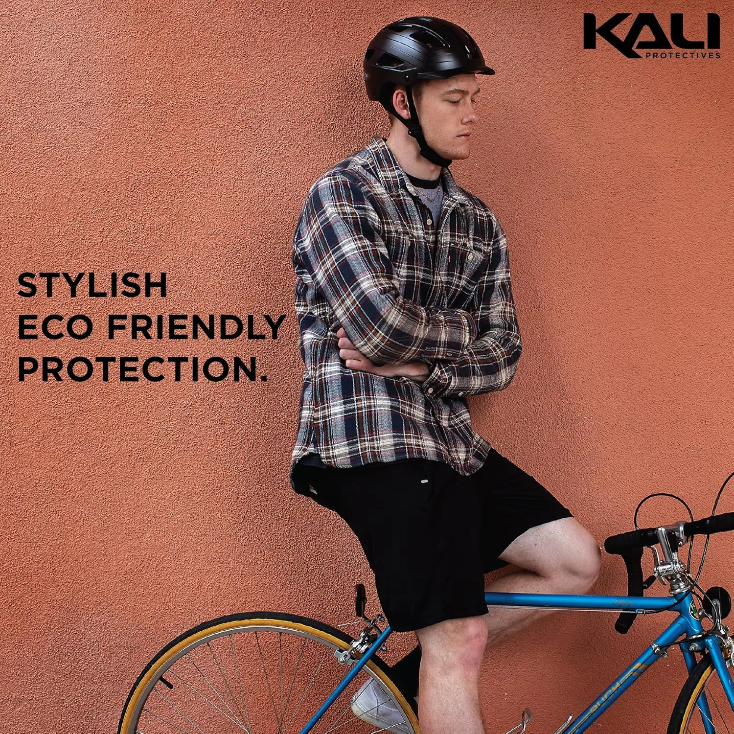 Kali Protectives Cruz Bike Helmet - Lightweight and Adjustable with Ventilation and Eye Protection Visor - Easy Adjustment Buckle for Men and Women - Urban Cycling Helmet for Kids and Adults