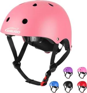 KAMUGO Kids Bike Helmet, Toddler Adjustable Helmet for Ages 2-14 Kids Boys Girls Multi-Sport Helmet for Skateboard Roller Skateing Bicycle Scooter Blance Bike