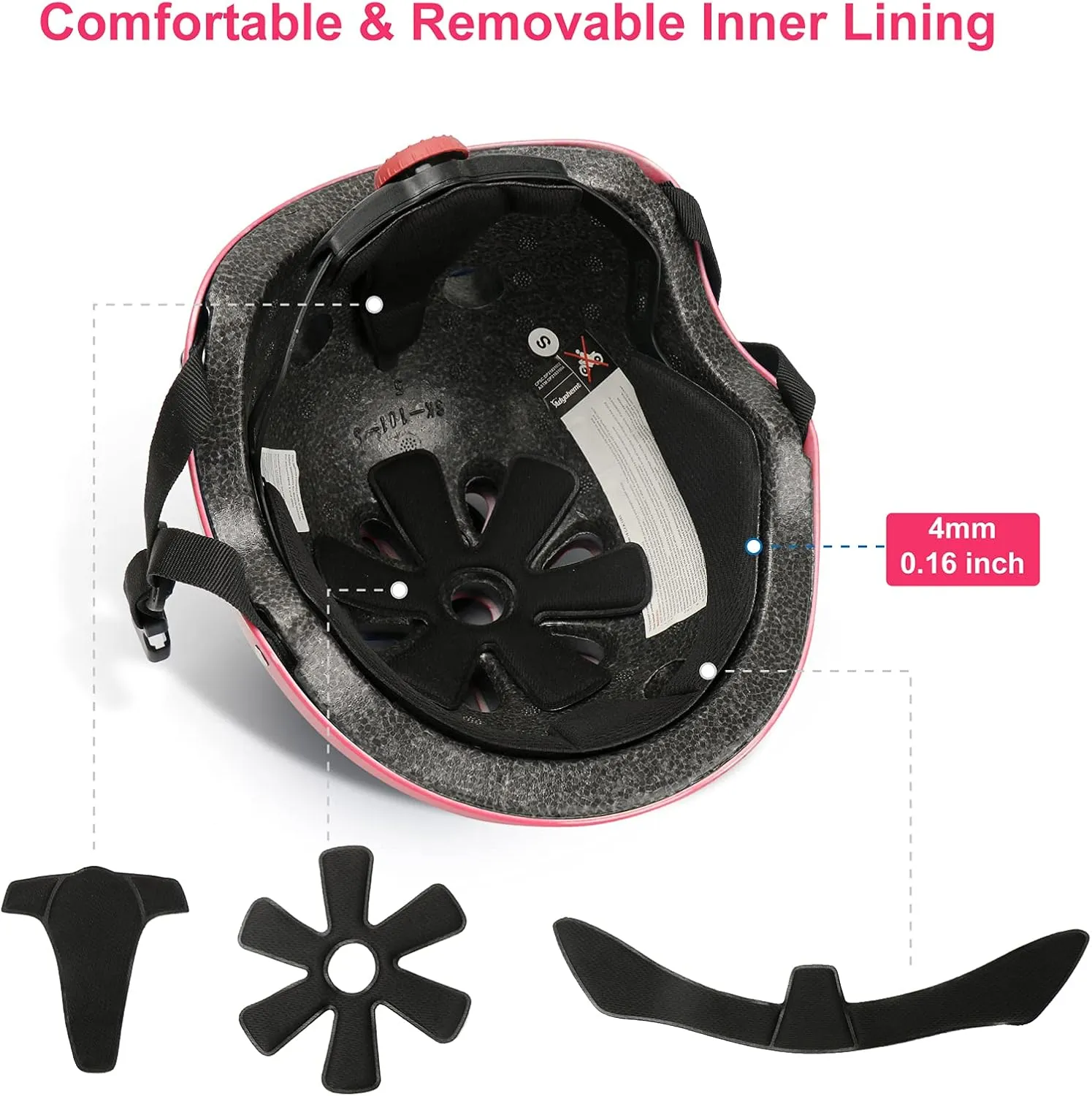 KAMUGO Kids Bike Helmet, Toddler Adjustable Helmet for Ages 2-14 Kids Boys Girls Multi-Sport Helmet for Skateboard Roller Skateing Bicycle Scooter Blance Bike