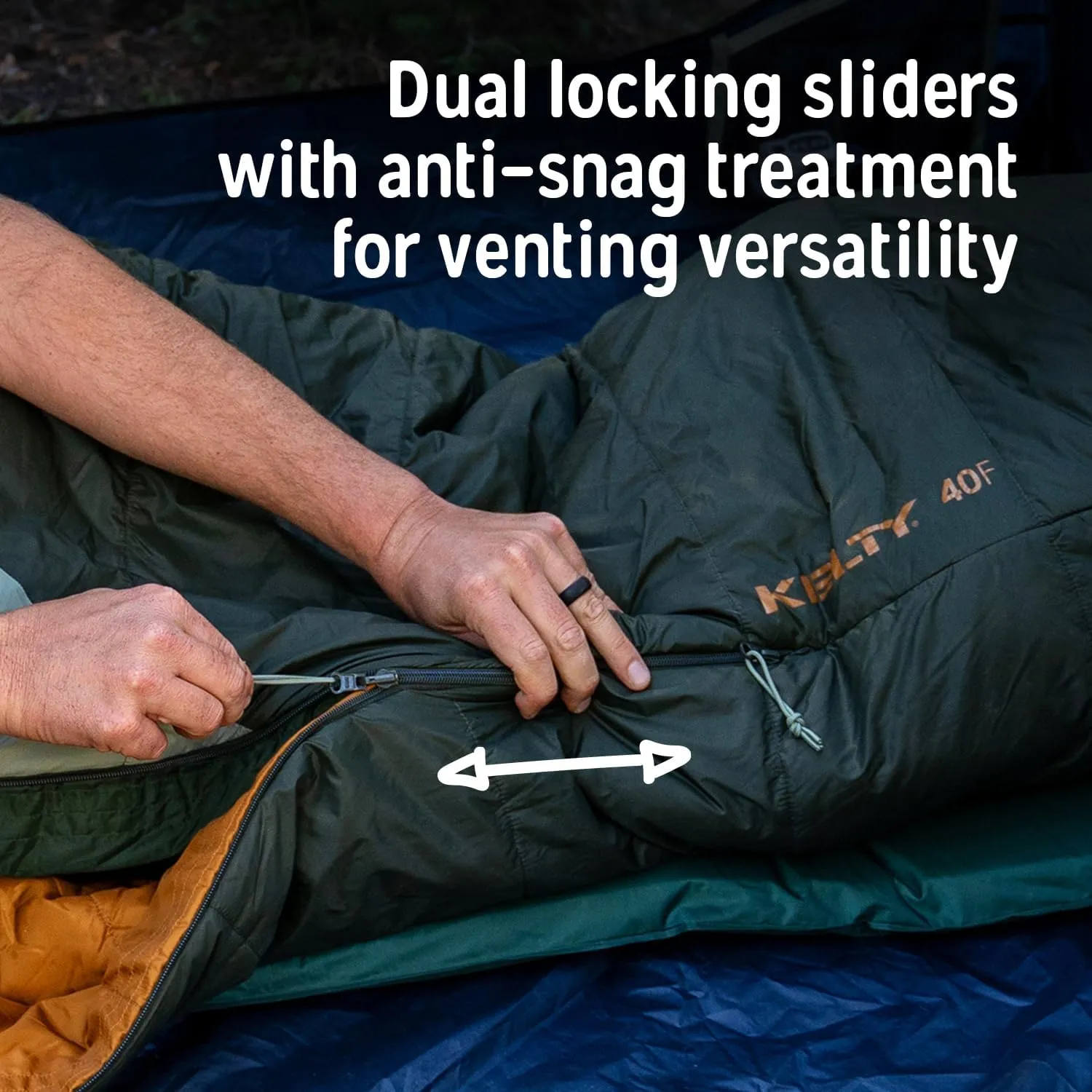 Kelty Cosmic Synthetic Fill 20 Degree Backpacking Sleeping Bag – Compression Straps, Stuff Sack Included