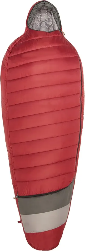 Kelty Women's Tuck 20 Degree Thermapro Ultra LH Sleeping Bag, Garnet Red/Smoke, Regular