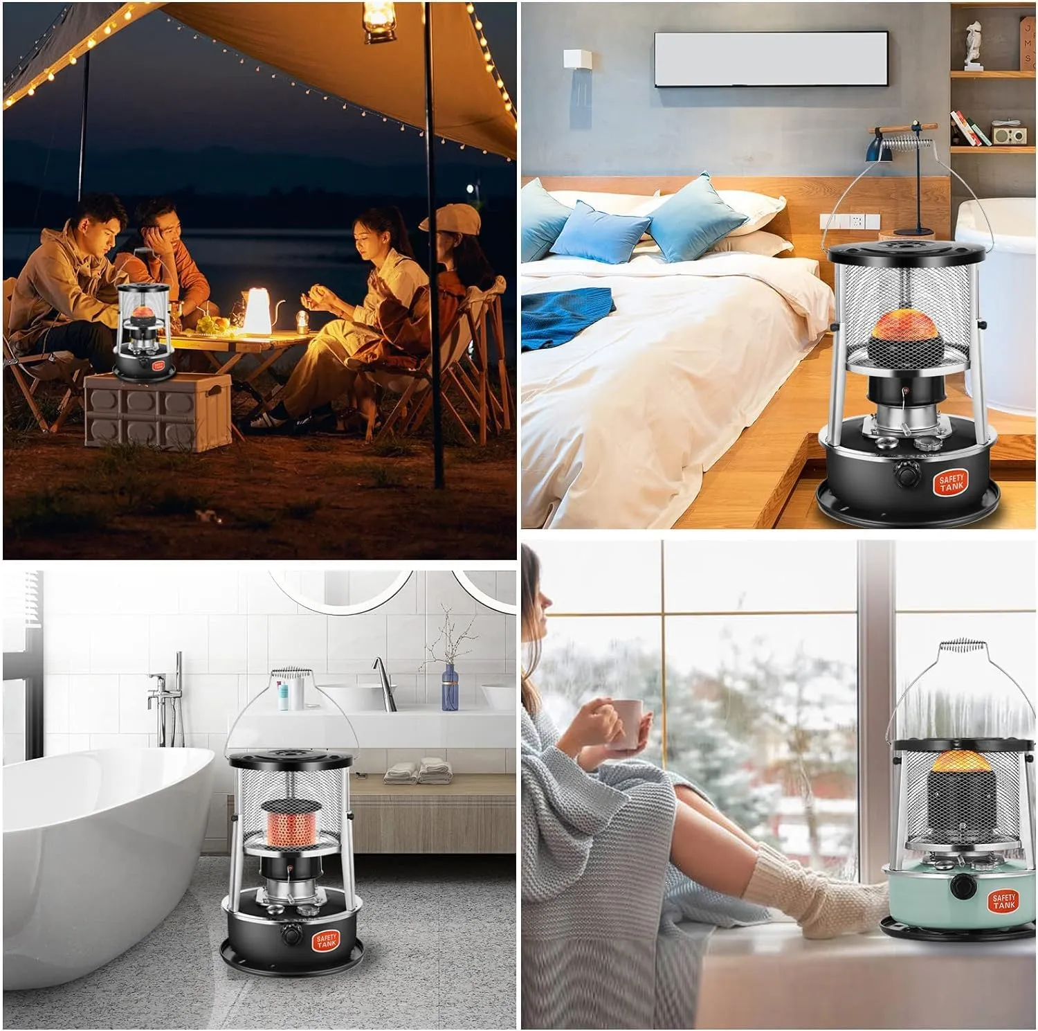 Kerosene Heater for Indoor Camping Stove 4.5L Kerosene Stove Burner Non Electric Efficient Tent Heater Camping Burner