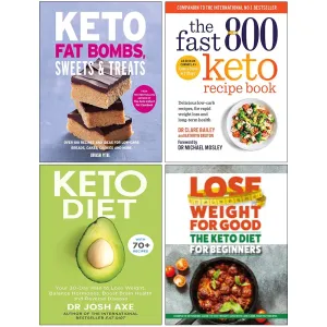 Keto Fat Bombs Sweets & Treats, The Fast 800 Keto Recipe Book, Keto Diet & The Keto Diet for Beginners 4 Books Collection Set
