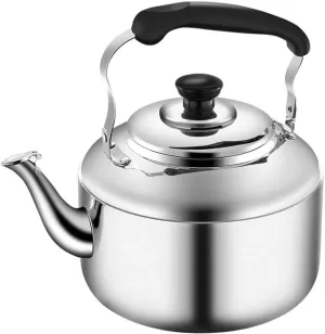 Kettle,Modern Gas Stainless Steel Whistling Tea Pot For Stovetop With Cool Grip Ergonomic Handle Whistling Tea Quick Boil Kettle-8L