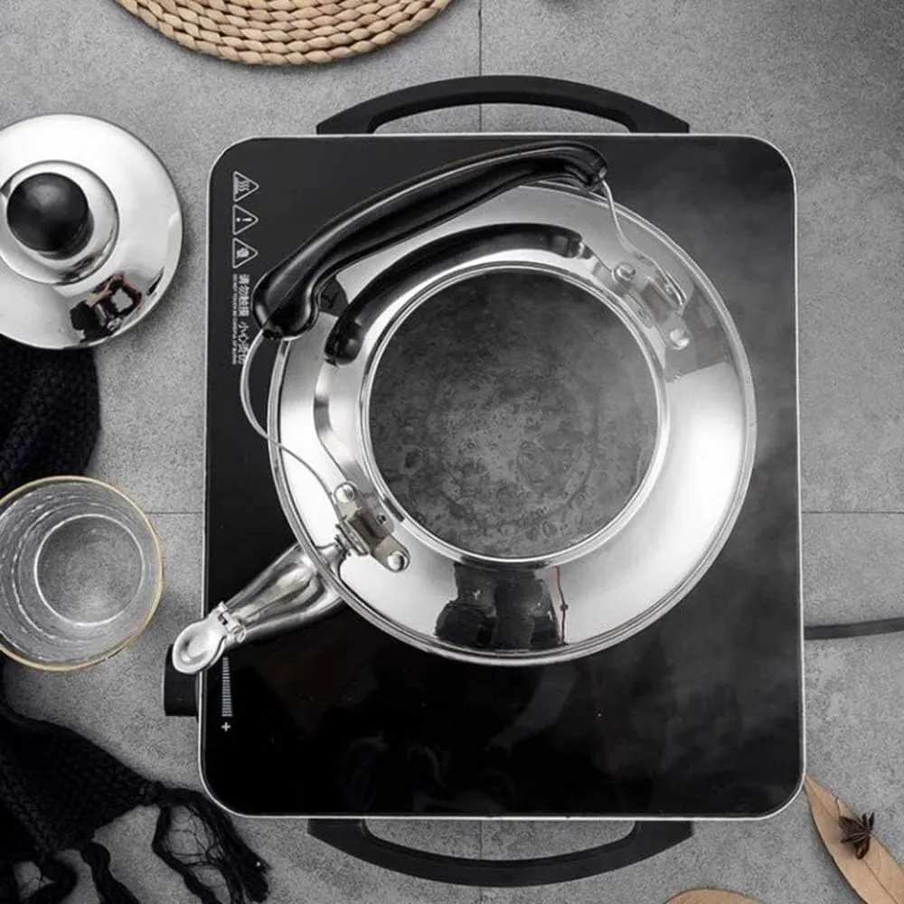 Kettle,Modern Gas Stainless Steel Whistling Tea Pot For Stovetop With Cool Grip Ergonomic Handle Whistling Tea Quick Boil Kettle-8L