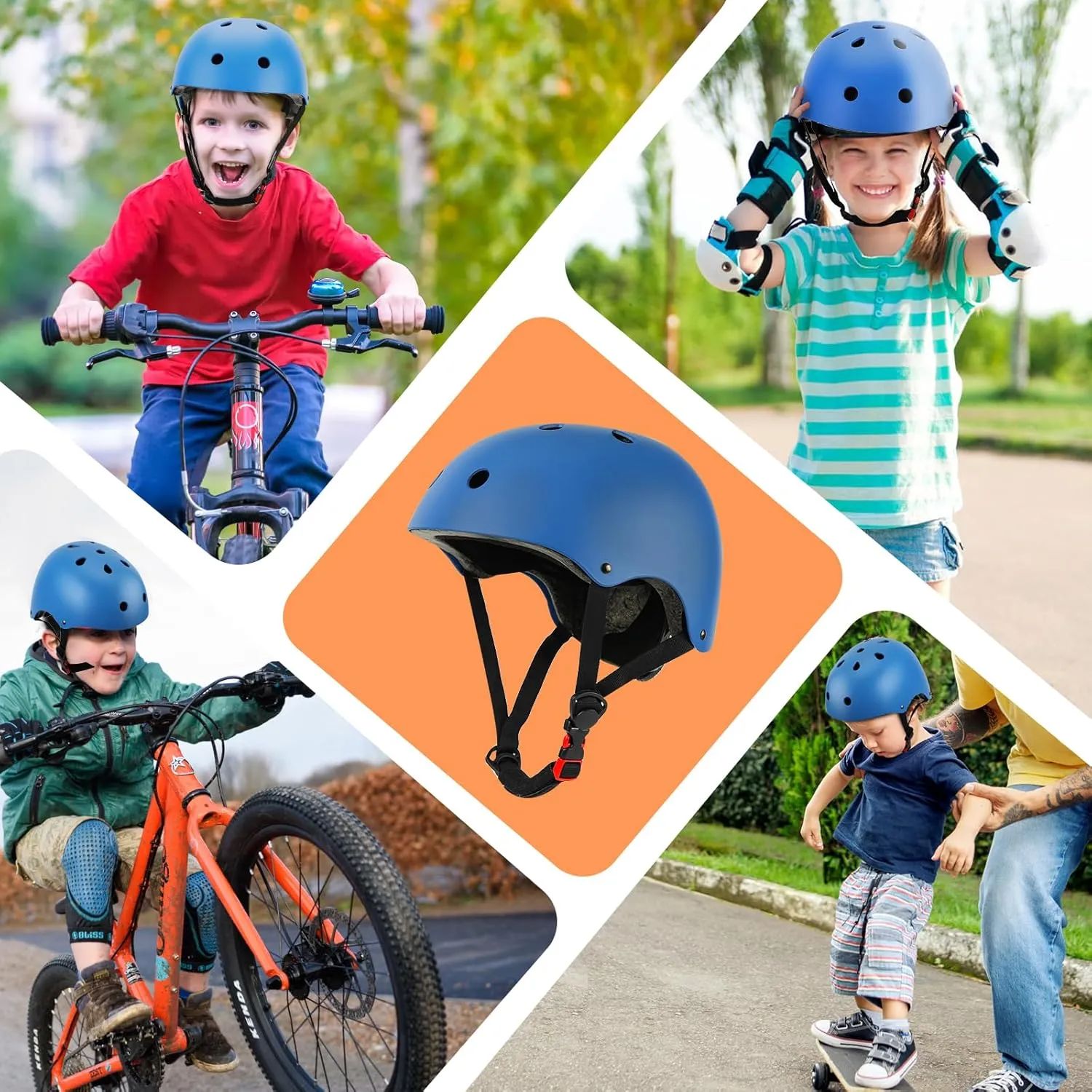 Kids Bike Helmet - Adjustable Toddler Helmets for Ages 2-8/8-14 Years Boys Girls, Multi-Sport Kids Helmet for Bicycles Skateboarding Scooter Balance Bike…