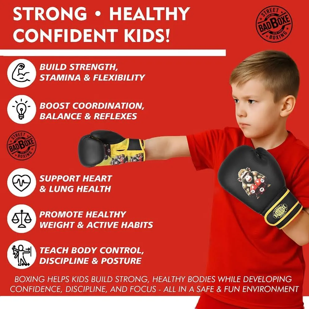 Kids Boxing Gloves 6oz | Youth Gloves for Kickboxing, Muay Thai, MMA | Children's Bag Gloves for Punching Bag