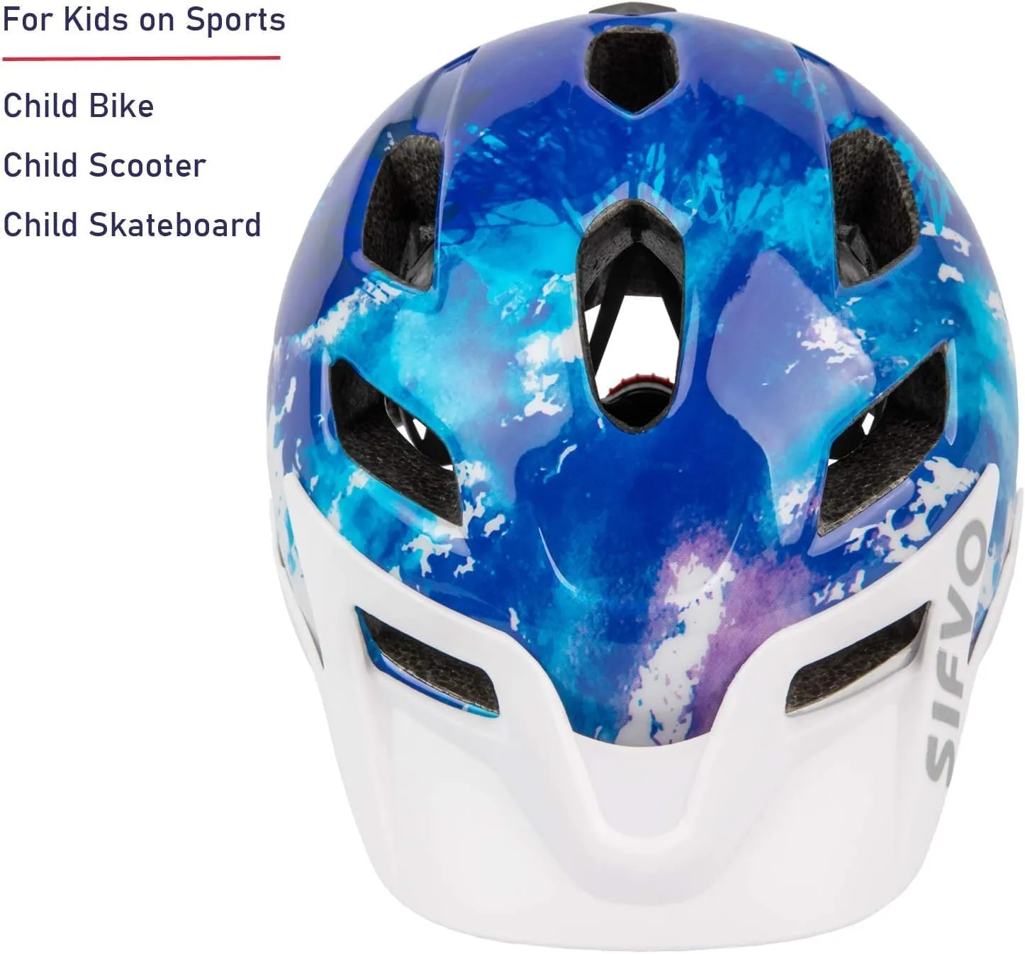 Kids Helmet, SIFVO Kids Bike Helmet Boys and Girls Bike Helmet with Cool Visor Helmet for Kids 5-14, Kids Bike Helmets Youth Bike Helmet Adjustable & Lightweight 50-57cm