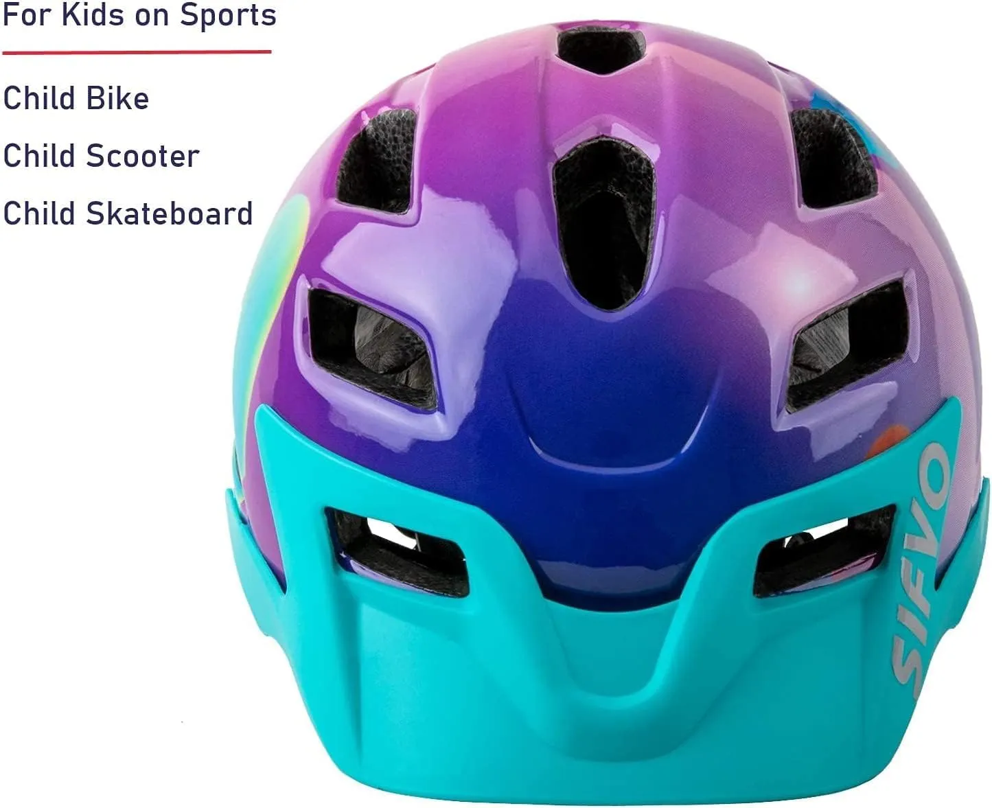 Kids Helmet, SIFVO Kids Bike Helmet Boys and Girls Bike Helmet with Cool Visor Helmet for Kids 5-14, Kids Bike Helmets Youth Bike Helmet Adjustable & Lightweight 50-57cm
