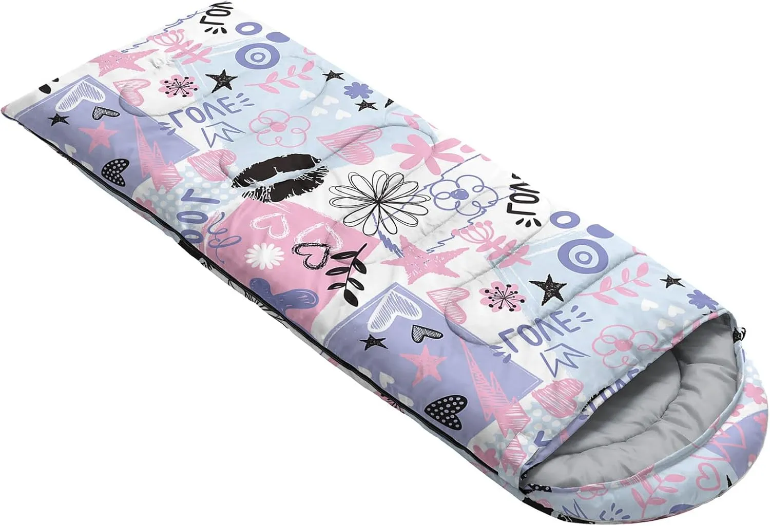 Kids Sleeping Bag for Boys Girls,3D Basketball Print-Lightweight Warm Portable Outdoor Indoor-Waterproof Cold Weather Resistant Sleeping Bag for Camping Hiking