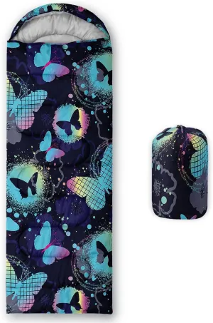 Kids Sleeping Bag for Boys Girls,3D Basketball Print-Lightweight Warm Portable Outdoor Indoor-Waterproof Cold Weather Resistant Sleeping Bag for Camping Hiking