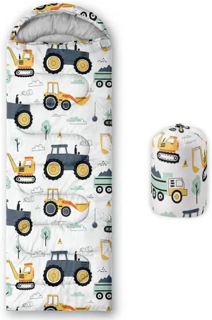 Kids Sleeping Bag for Boys Girls,Cute Puppy Print-Lightweight Warm Portable Outdoor Indoor-Waterproof Cold Weather Resistant Sleeping Bag for Camping Hiking
