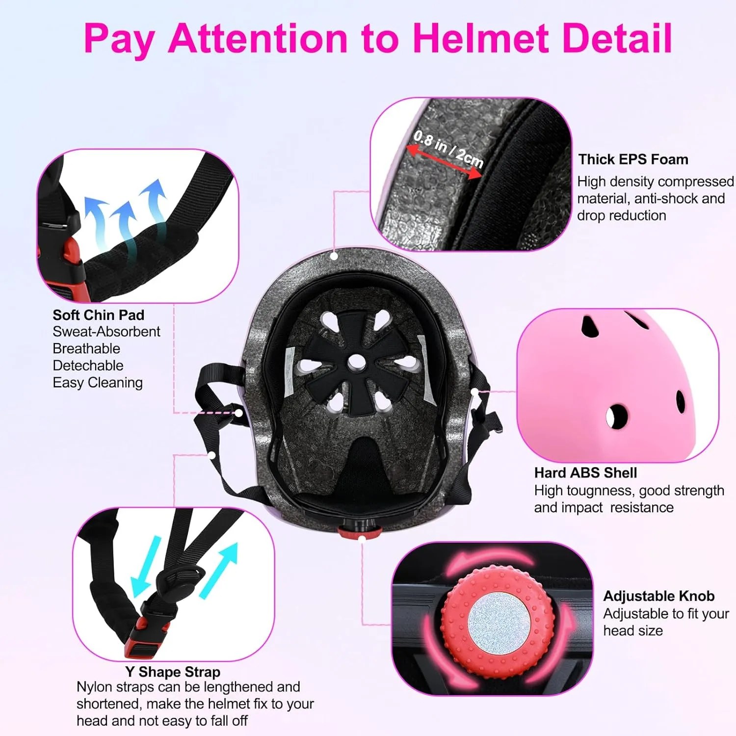 Kids Toddler Bike Helmet for Kids 3-5-8-14 Skateboard Helmet for Roller Skate Scooter Inline Skating Longboard Boys Girls Bicycle Helmet