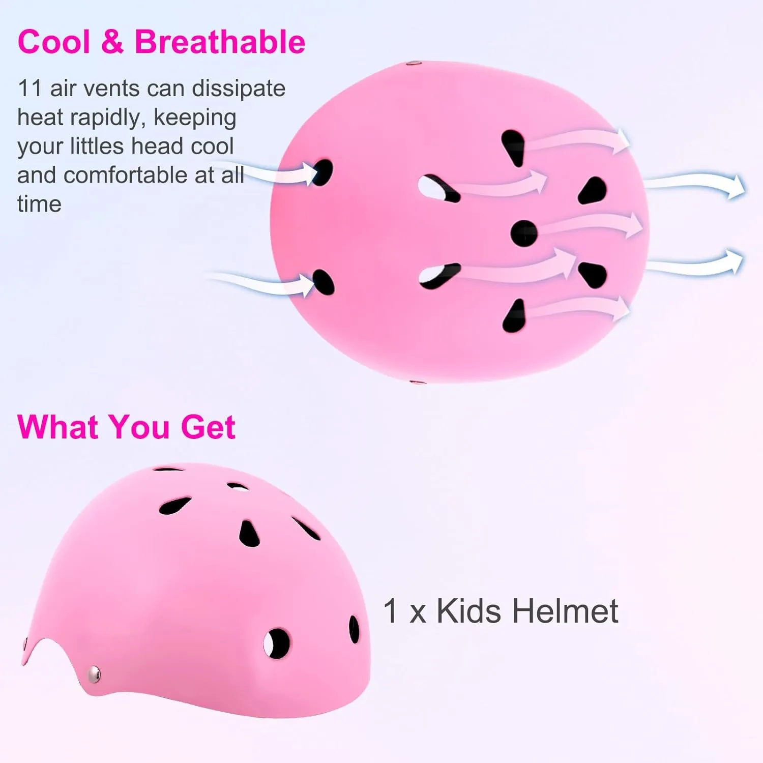 Kids Toddler Bike Helmet for Kids 3-5-8-14 Skateboard Helmet for Roller Skate Scooter Inline Skating Longboard Boys Girls Bicycle Helmet
