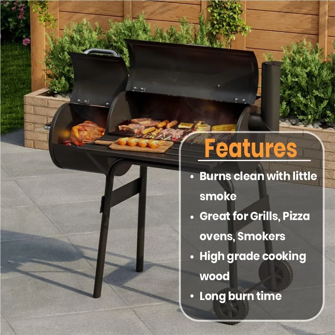 Kiln Dried Firewood - Cherry, 1100 Cu. in, 16-18 Logs ~ 8" x 2.5" Logs. Solo Stove and Cooking Wood for Grilling, Smoking, and Firepits, Cherry.