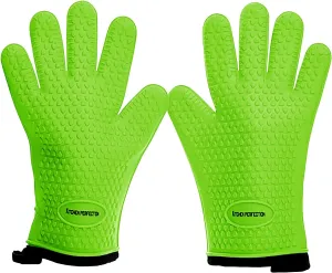 Kitchen perfection S Silicone Smoker Oven Gloves -Extreme Heat Resistant BBQ Gloves -Handle Hot Food Right on Your Grill Fryer Pit|Waterproof Oven Mitts |Superior Value Set 3 Bonuses