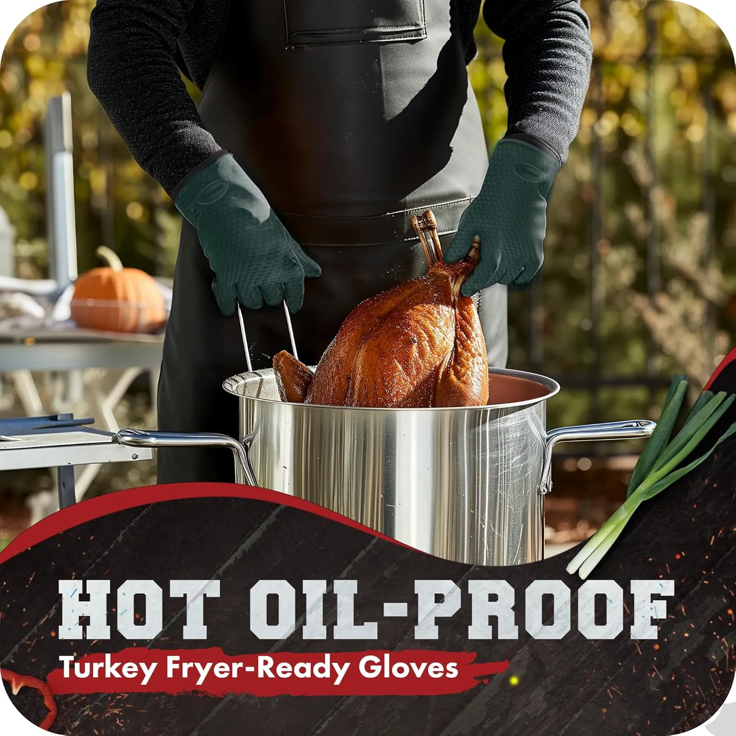 Kitchen perfection XL Silicone Smoker Oven Gloves-Extreme Heat Resistant BBQ Gloves-Handle Hot Food Right on Your Grill Fryer&Pit|Waterproof Grilling Cooking Baking Mitts|Superior Value Set 3 Bonuses