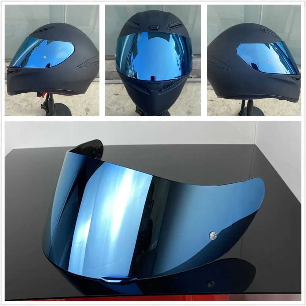 KMAN Motorcycle Helmet Visor Shield for AGV K3SVK5 K1 K5S Sunscreen Capacetes Lens Cascos Accessories (Blue), Universal