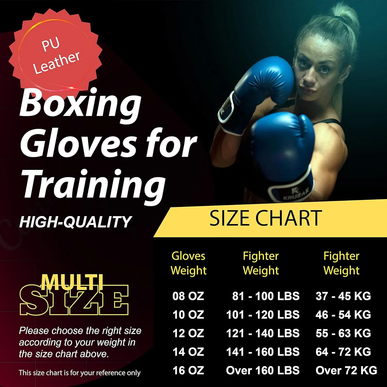 Kruzak Plain Focus Mitts and Boxing Gloves Set for Kickboxing and Muay Thai MMA Training - Fitness Kit with Punching Pads for Martial Arts and Karate