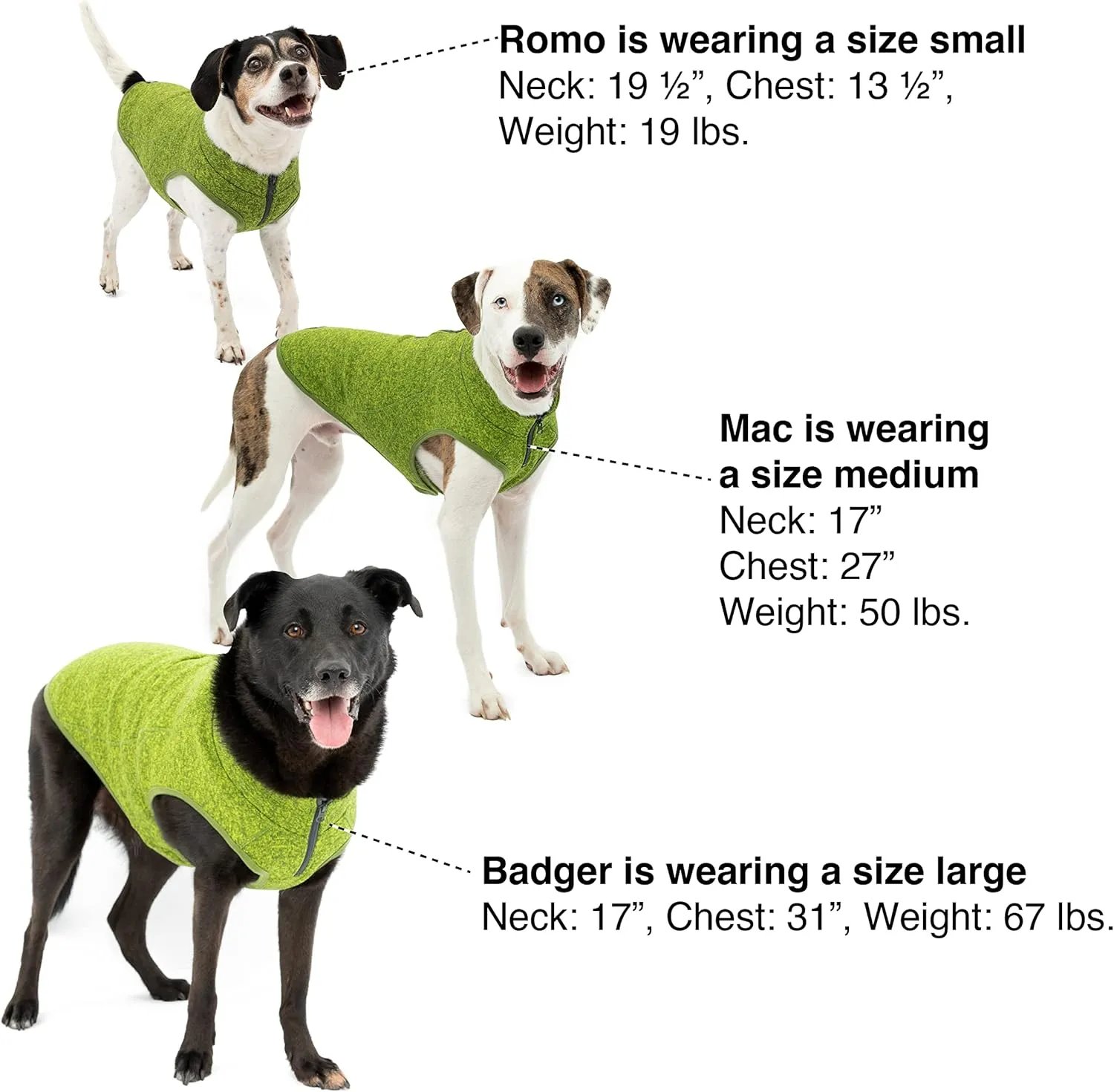 Kurgo Core Dog Sweater, Knit Dog Sweater with Fleece Lining, Cold Weather Pet Jacket, Zipper Opening for Harness, Adjustable Neck, Year-Round Sweater for Small Dogs (Green, X-Small)