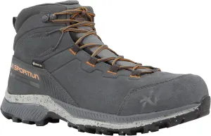 La Sportiva Mens TX Hike Mid Leather GTX Waterproof Hiking Boots, Metal/Hawaiian Sun, 13 US | 42.5 EU