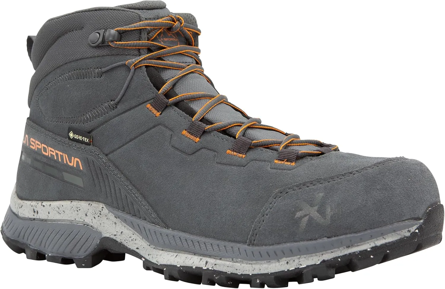 La Sportiva Mens TX Hike Mid Leather GTX Waterproof Hiking Boots, Metal/Hawaiian Sun, 8.5-9 US | 49 EU