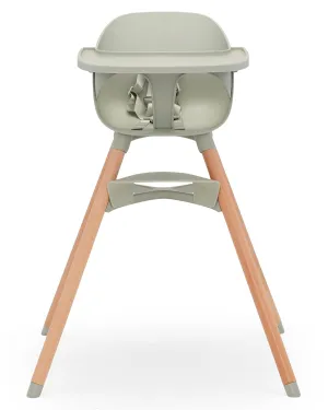 Lalo The Chair Convertible 3-in-1 High Chair for Babies & Toddlers, Dishwasher Safe Tray, Adjustable Footrest, Sage