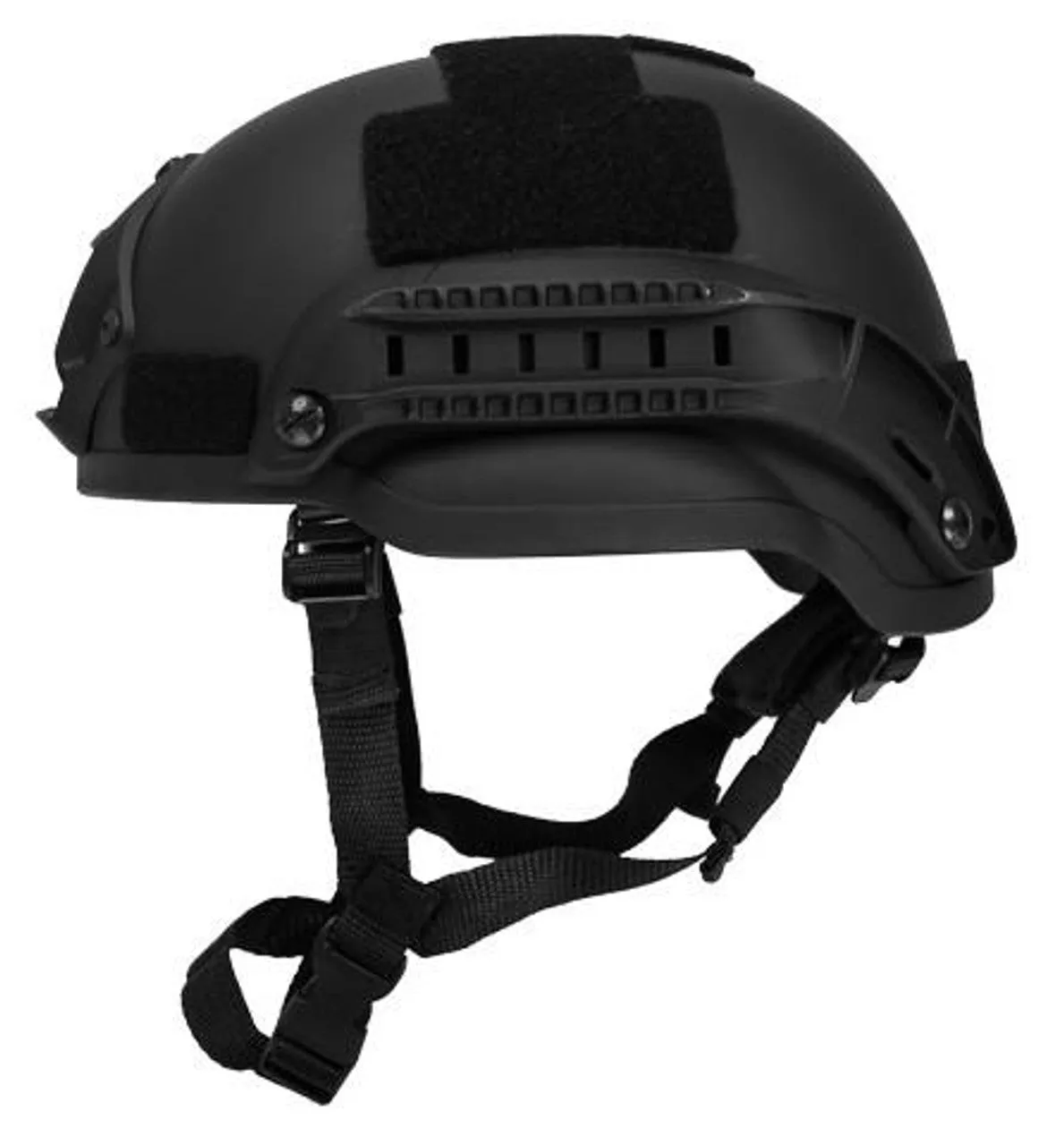 Lancer Tactical MICH 2002 SF Type Plastic Helmet – Black Tactical Airsoft Helmet for Military Simulation