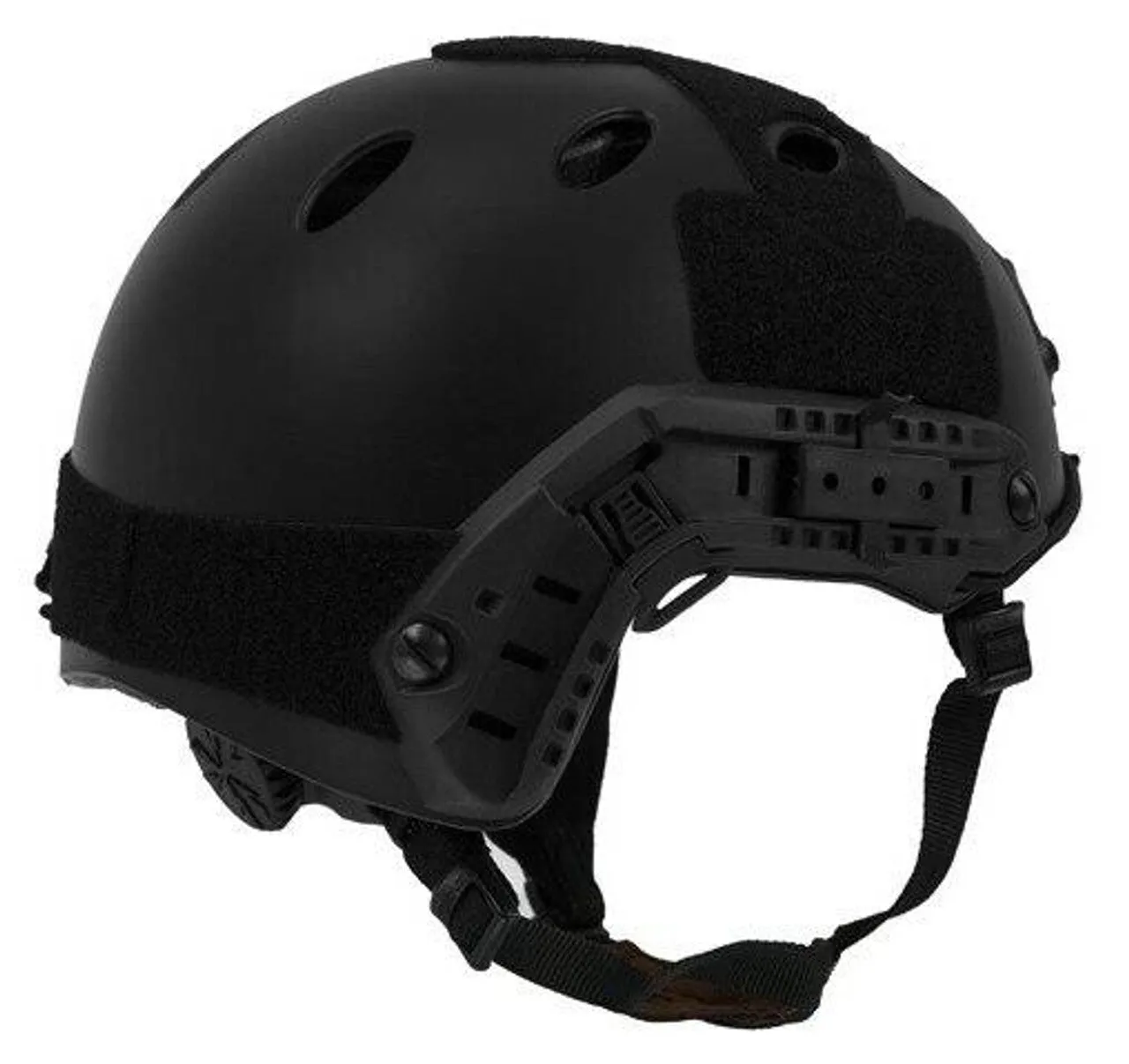 Lancer Tactical SpecOps Military Style Helmet PJ Type with Rails & Velcro – Black for Airsoft & Tactical Gear