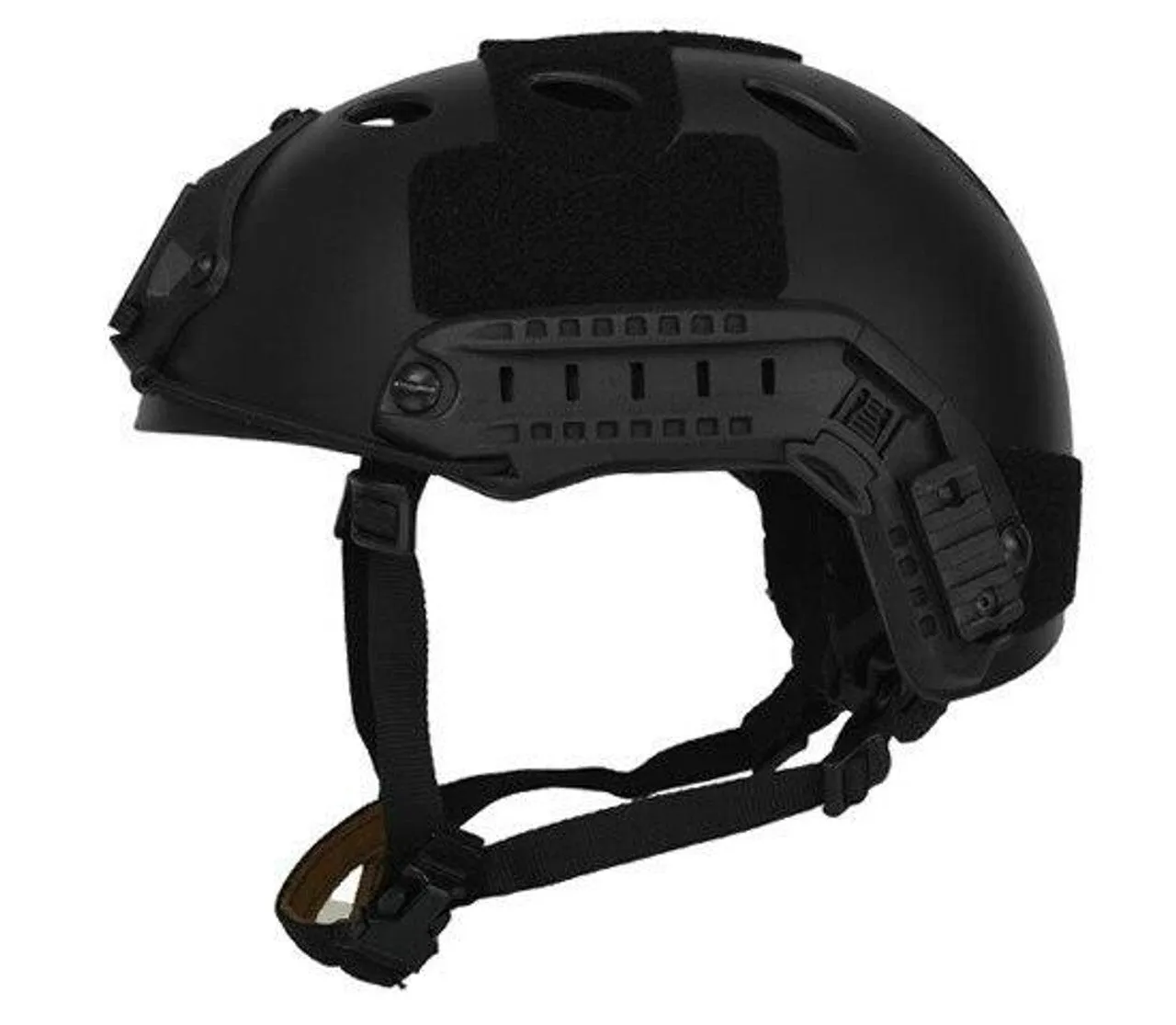 Lancer Tactical SpecOps Military Style Helmet PJ Type with Rails & Velcro – Black for Airsoft & Tactical Gear