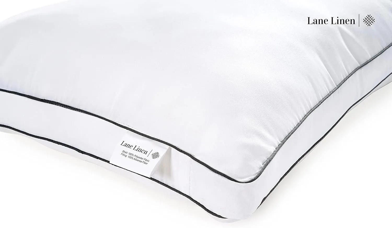 LANE LINEN Bed Pillows for Sleeping - Pillows Queen Size Set of 2, Gusseted Supportive Firm Pillow for Side and Back Sleepers, Luxury Down Alternative Hotel Pillows, 20x30in