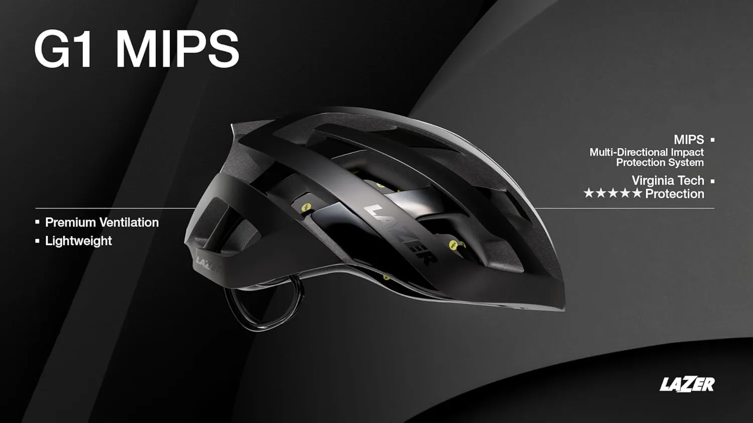 LAZER G1 MIPS Road Bike Helmet, Lightweight Bicycling Helmets for Adults, High Performance Cycling Protection with Ventilation