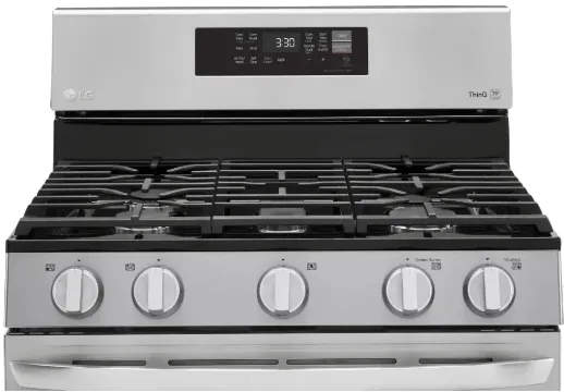 LG LRGL5823S Range, Gas, 30 inch Exterior Width, Self Clean, Convection, 5 Burners, 5.8 cu. ft. Capacity, Storage Drawer, Air Fry, 1 Ovens, Stainless Steel colour Griddle REFURBISHED 1 Year Warranty