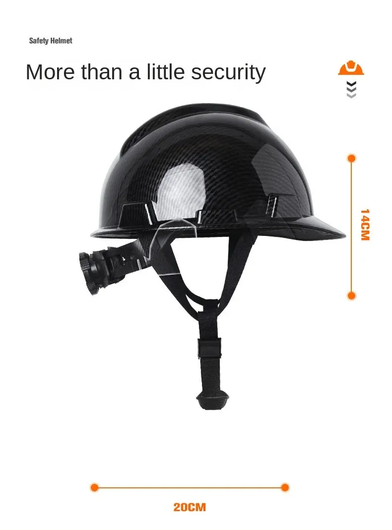Lightweight Carbon Fiber Safety Helmet with Vents