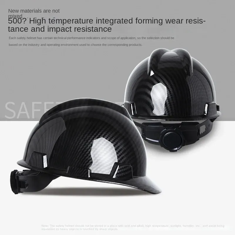 Lightweight Carbon Fiber Safety Helmet with Vents