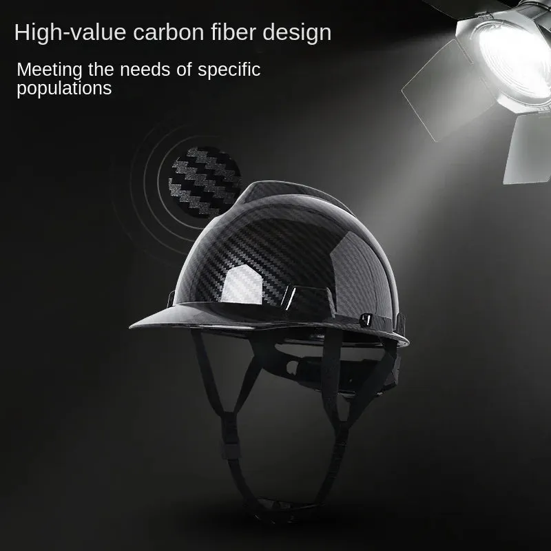 Lightweight Carbon Fiber Safety Helmet with Vents