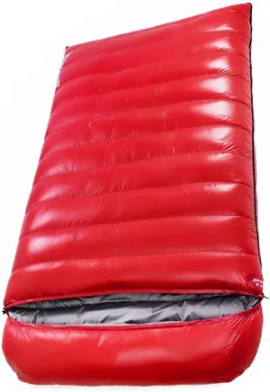 Lightweight Double Camping Sleeping Bag, White Duck Down Envelope Sleeping Bag Waterproof and Breathable, Available in Four Seasons Survival Equipment, for Hiking Backpacking and Camping, 6000g