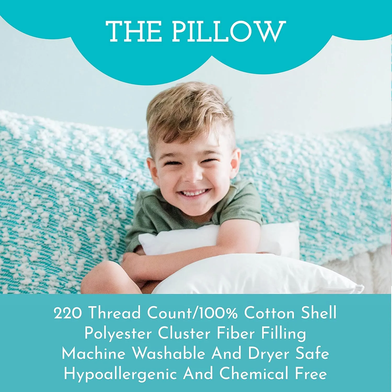 Little Sleepy Head Toddler Pillow with Pillowcase 13x18 - Kids Pillow for Sleeping - Better Neck Support Ergonomic Pillow and Toddler Pillowcase - Best Pillows for Kids (Alphabet Pink)