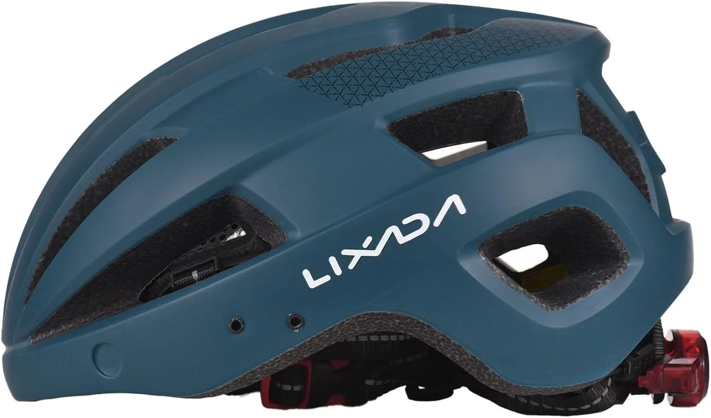Lixada Bike Helmet Adult with USB Rechargeable LED Mountain Bike Helmet Adjustable Cycling Helmet for Men Women MTB Helmet 54-62 cm