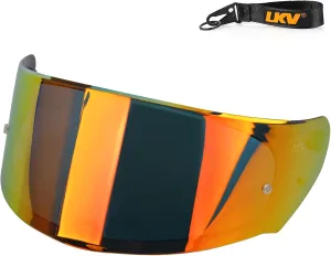 LKV Helmet Visor for Assault/Rapid/Stream - Motocycle Helmet Visor UV Protection Outer Face Shield Accessories Replacement for FF-353 320 328 800（Dark Tea Red）