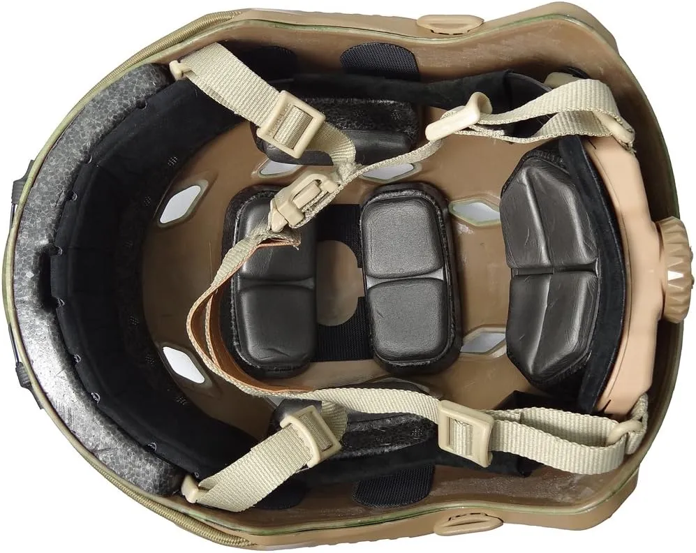 LOOGU Fast Base Jump Tactical Helmet for Airsoft with 12-in-1 Headwear