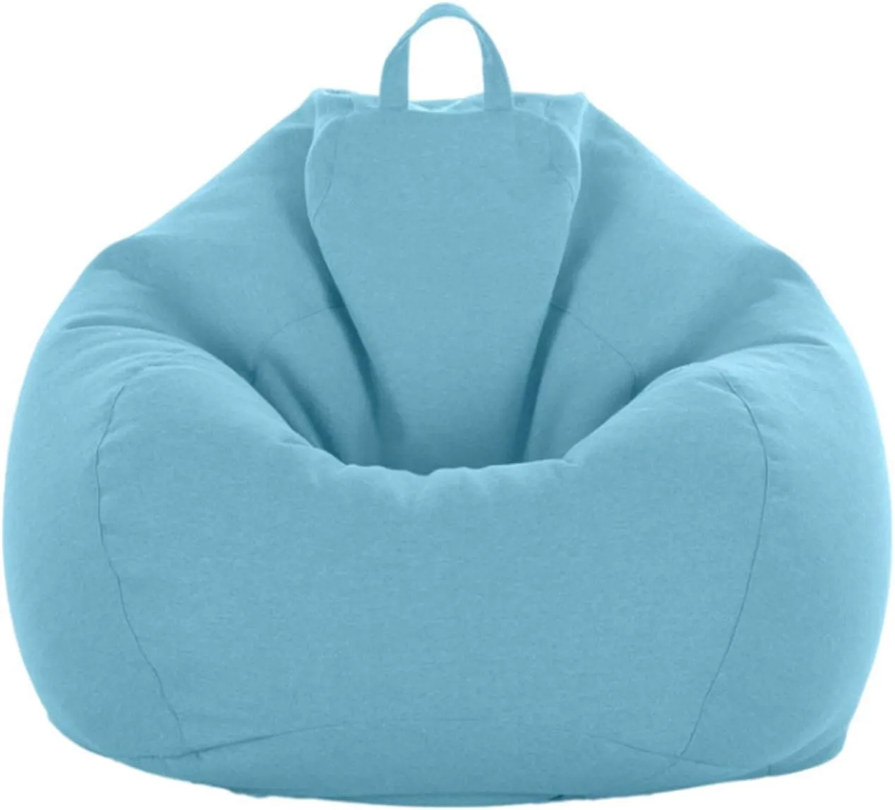 Lounger Sofas Cover Without Filler Storage Bean Bag Chair Made of Linen and Cotton Fabric Complies with The Ergonomic Design,Light Blue,L