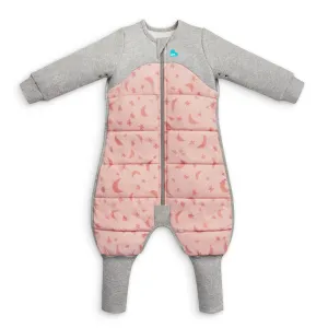 Love to Dream Warm Toddler Sleep Suit (4T), Super Soft Temp Regulating Sleeping Sack, 2.5TOG Warm Wearable Blanket, Pink