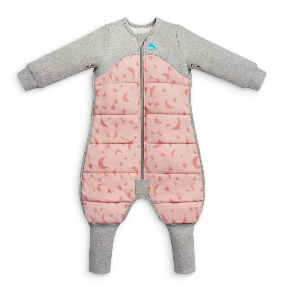 Love to Dream Warm Toddler Sleep Suit (4T), Super Soft Temp Regulating Sleeping Sack, 2.5TOG Warm Wearable Blanket, Pink