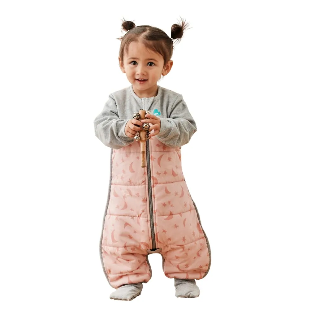 Love to Dream Warm Toddler Sleep Suit (4T), Super Soft Temp Regulating Sleeping Sack, 2.5TOG Warm Wearable Blanket, Pink